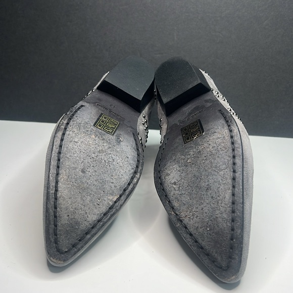 Anine Bing - Charlie Low Grey Suede Studded Ankle Boots Women's Size US 7/EU 37 - Picture 9 of 12